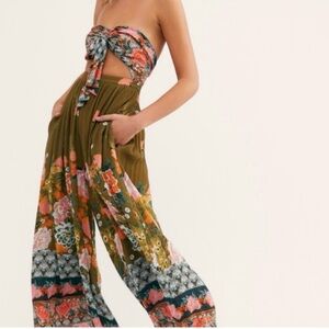 Free People Bali Birds of Paradise Jumpsuit